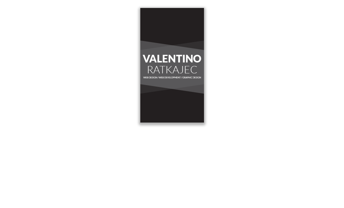 Valentino Ratkajec posjetnica Valentino Ratkajec posjetnica