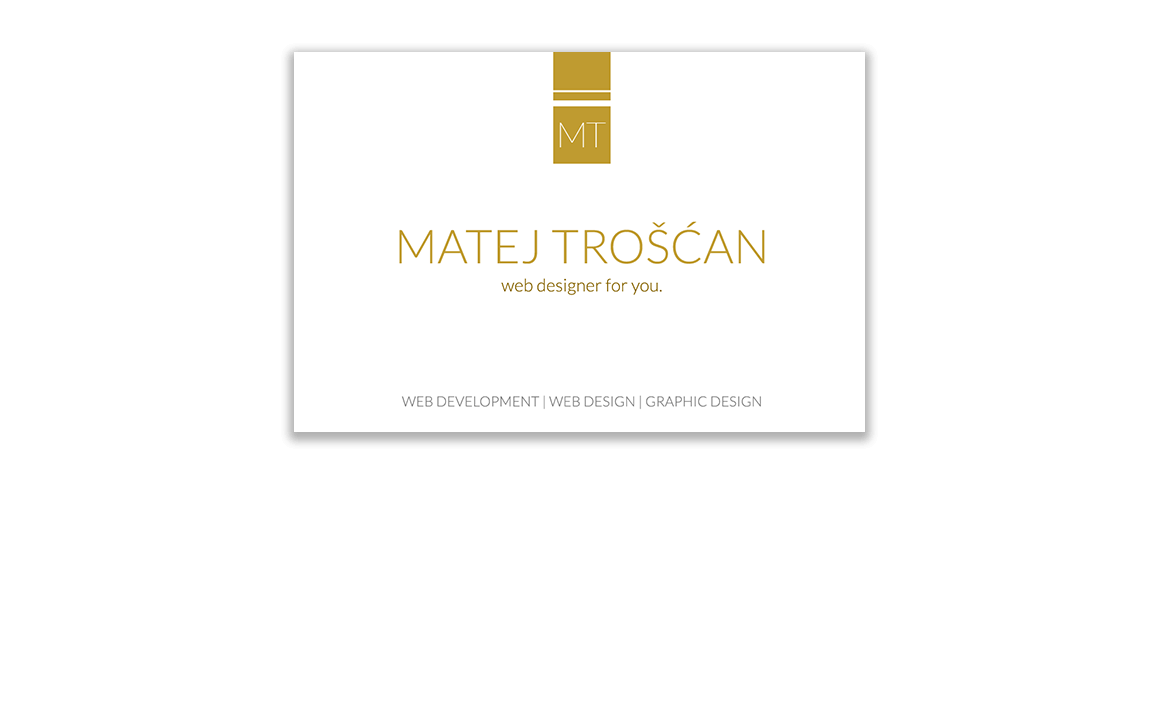Matej Trošćan Posjetnica Matej Trošćan Posjetnica