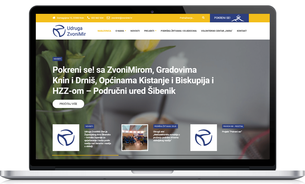 Udruga ZvoniMir Redizajn web stranice Udruga ZvoniMir Redizajn web stranice